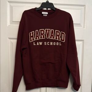 Burgundy Harvard Law Sweater